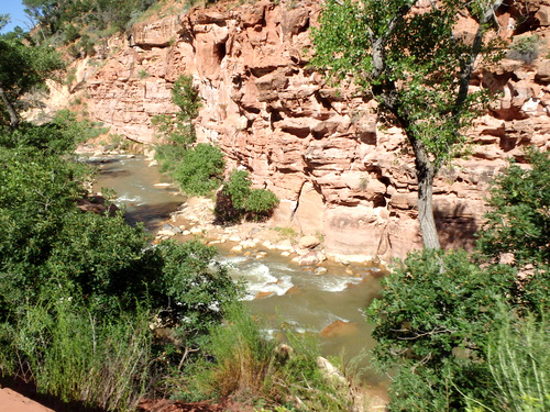 Cycling through Zion NP's Virgin Valley.