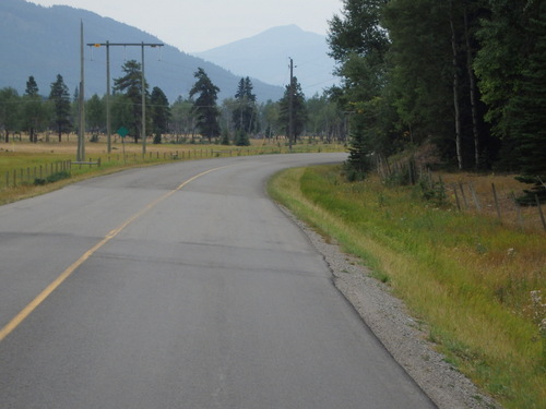 GDMBR: Southbound on Lower Elk Valley Road, BC, Canada.