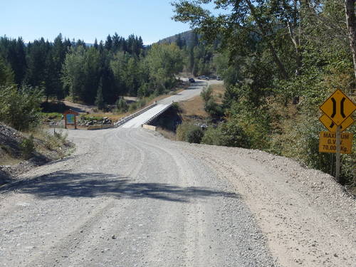 GDMBR: This is the bridge that crosses the Elk River into Elko, BC.