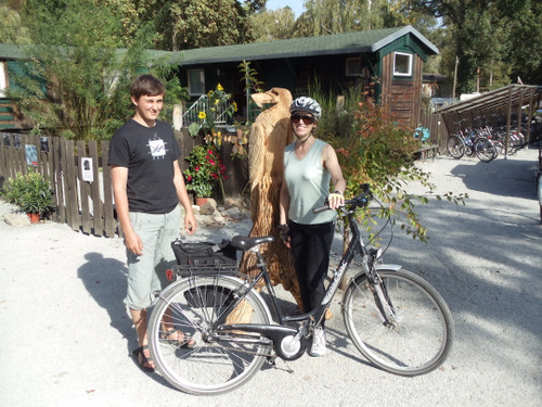 Our Helper at the Naumburg Bike and Canoe Rental.