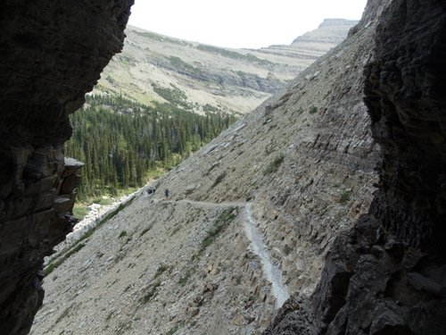 A look at the back trail and The Ledge.