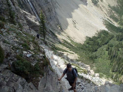 The Cable Transverse and an overlook at the down-corner.