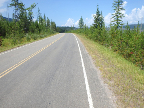 Northbound on Camas Road, Glacier NP.