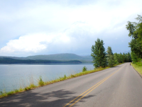 Lake McDonald on the left (south), on Going to the Sun Road.