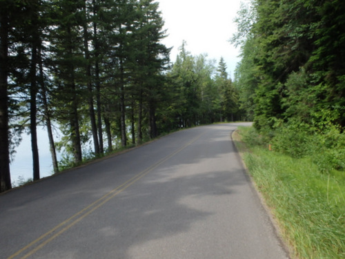 Lake McDonald on the left (south), on Going to the Sun Road.