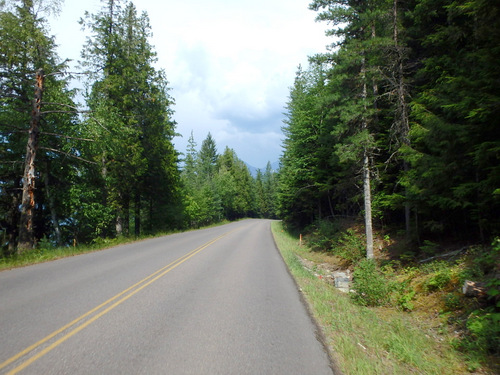 Lake McDonald on the left (south), on Going to the Sun Road.