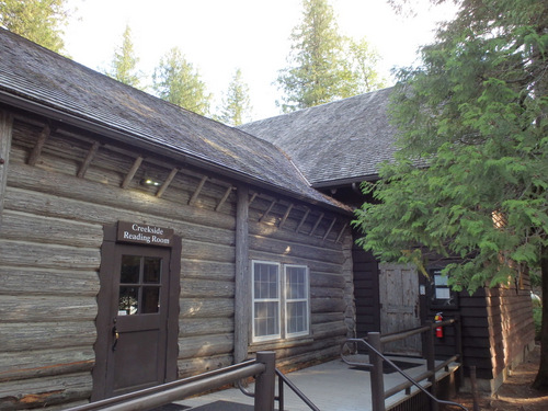 The Reading Room, next to Lake McDonald Lodge.