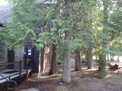 The Reading Room, next to Lake McDonald Lodge.