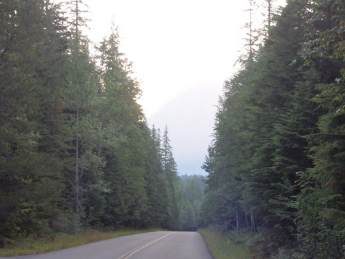We were Riding East on the 'Going to the Sun Road'.