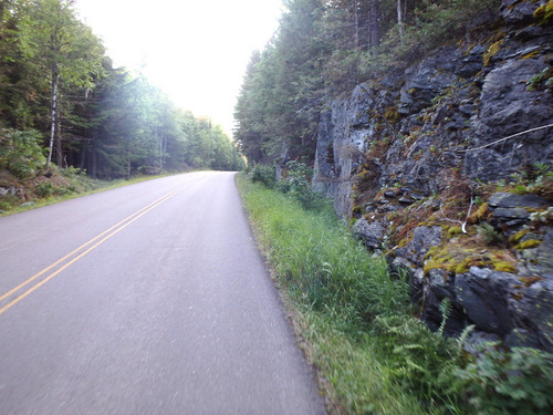 Heading east, more or less, on Going to the Sun Road.