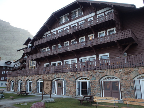 Many Glaciers Lodge, Glacier National Park, Montana.