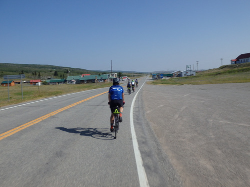 We caught up with the gang, we just got on Hwy-17, and we were just about through the small town of Babb, MT.