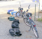 Packing a Bicycle for a Mountain Tour.