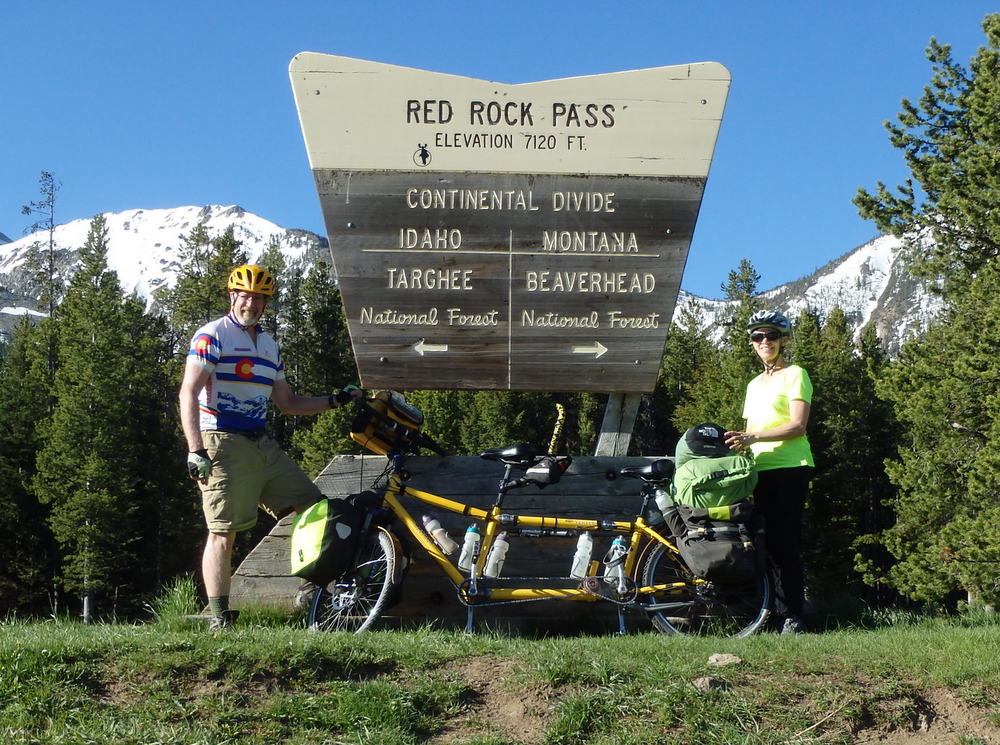 GDMBR: Dennis and Terry Struck at Red Rock Pass on the GDMBR.