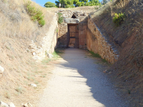 A large and open tomb.