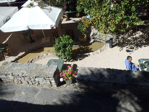 We were attracted to the water stream through the restaurant garden.