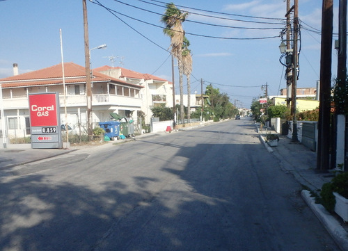 Cycling the Gulf of Corinth's coast.