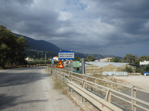Cycling the Gulf of Corinth's coast.