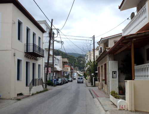 Cycling the Gulf of Corinth's coast.