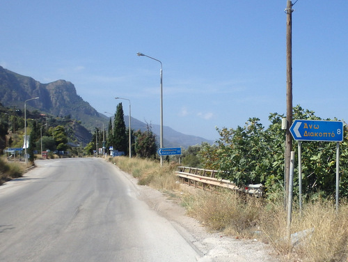 Cycling the Gulf of Corinth's coast.