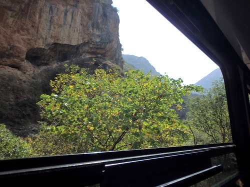Train Ride from Diakofto to Kalavrita, Greece.