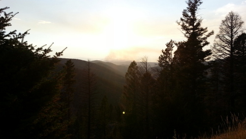 GDMBR: We biked near this area, yesterday, Sucker Creek Fire (near Lincoln, Montana).