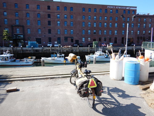 Forty-five minutes later the Bee stood next to a wharf in Portland, Maine.