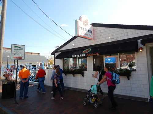 A very famous pier-side seafood restaurant, the Portland Lobster Company.