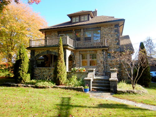 Nice stone house.