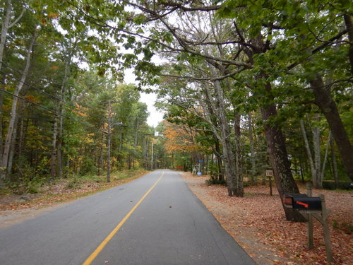 Southbound on a tandem in Maine.