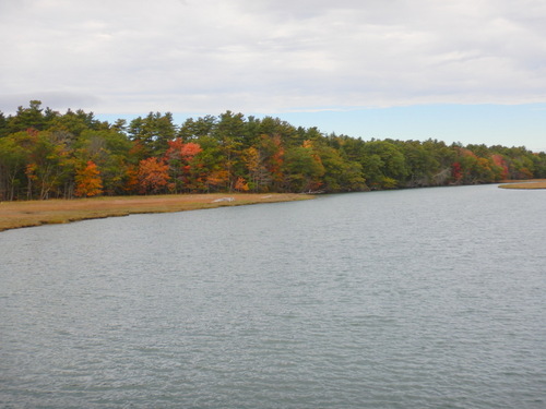 Southbound on a tandem in Maine.