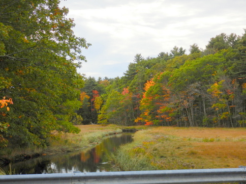 Southbound on a tandem in Maine.