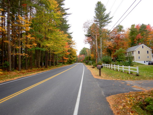 Southbound on a tandem in Maine.