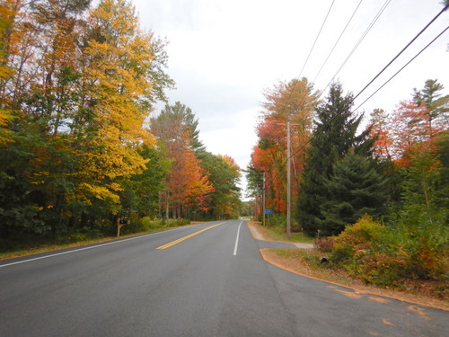 Southbound on a tandem in Maine.