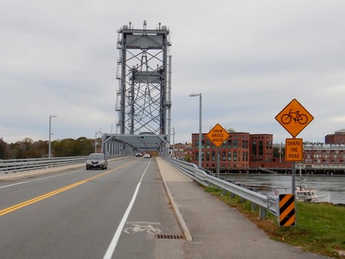 Standing in Kittery, Maine, on US-1, looking into Portsmouth, New Hampshire, across the Piscataqua River.