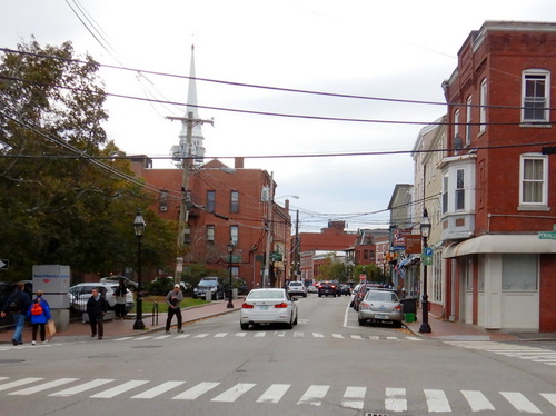 We navigated through the old downtown area.