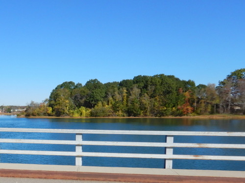 Riding East Toward the Piscataqua River banks.