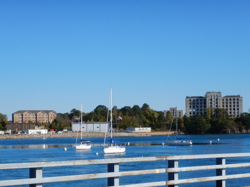 Riding East Toward the Piscataqua River banks.