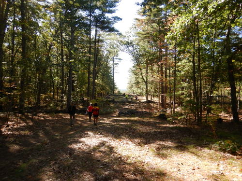 Sighting Line with a precision placed rock Marker.