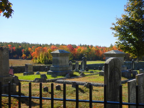 Fall Colors behind a Cemetery.