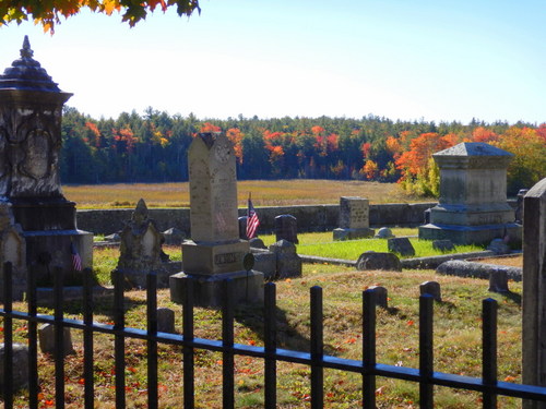 Fall Colors behind a Cemetery.