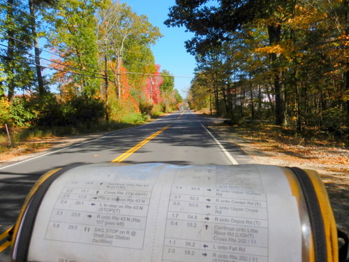 A view from the cockpit, somewhere around Rochester, NH.