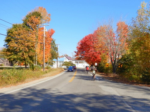 Fall foliage, Vickie & Lil Karen ahead.