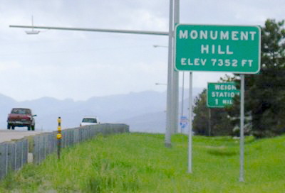 Monument Hill Pass, Elevation 7,352 Feet Above Sea Level.