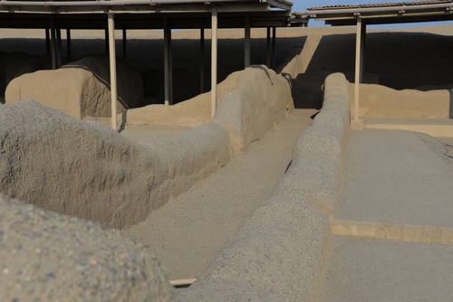 The channel walls remain unexplained, possibly for water use.
