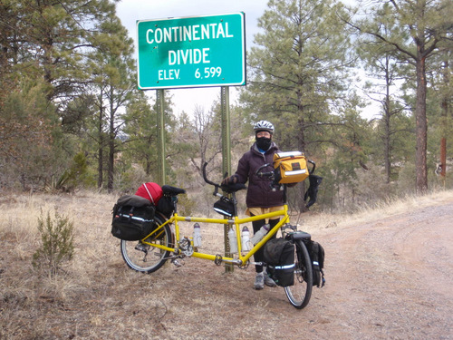 Terry Struck and the Bee at Continental Divide crossing #28, NM.