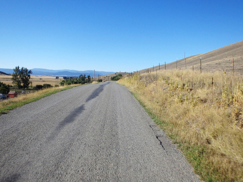 The view ahead, we won't hit dirt until about mile 30.