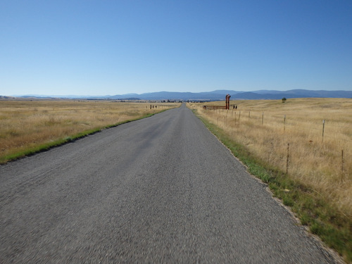 South bound on Airport Road (from Eureka, MT).