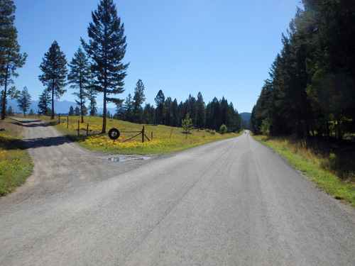 The view as we cycled out of Eureka, MT.