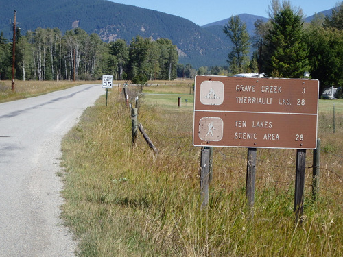 Looking west from Hwy 93 up Graves Road.